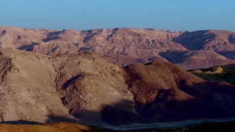 Desert Sunrise Dead Sea Stock Footage 334267231