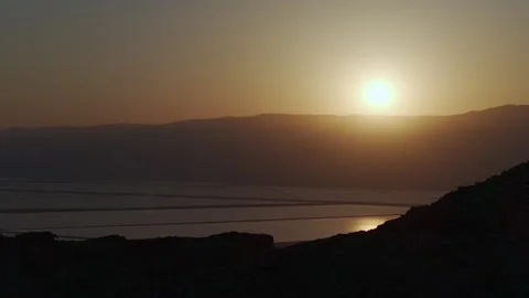 Desert Sunrise Dead Sea Stock Footage 334267288