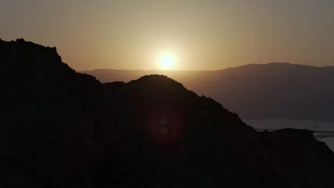 Desert Sunrise Dead Sea Stock Footage 334267758