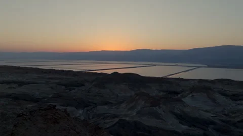 Desert Sunrise Dead Sea Stock Footage 334268029