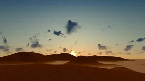 Desert sunrise time-lapse background Stock Footage 318564567