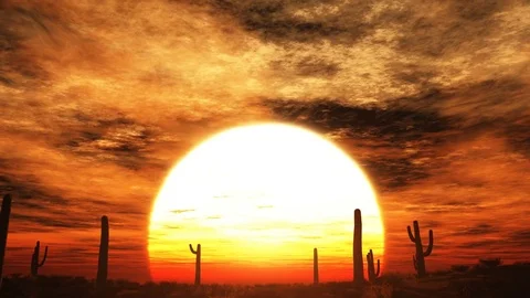 Desert sunset with clouds 스톡 동영상 71449745