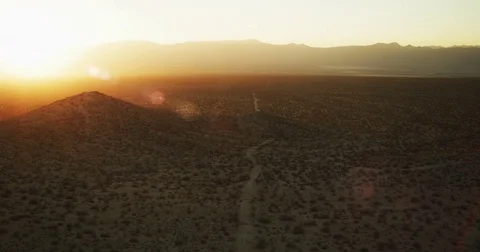Desert Sunset Flight Stock Footage 78477600