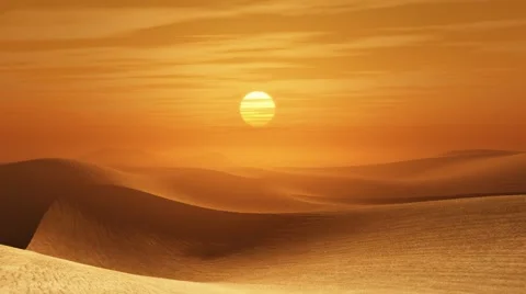 Desert sunset Stock Footage 5438173
