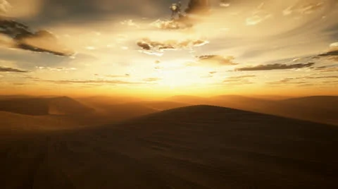 Desert sunset Stock Footage