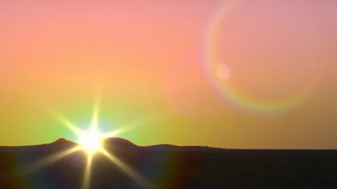 Desert Sunset Stock Footage 98961462