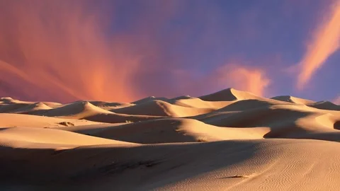In the desert at sunset Stock Footage 280130501