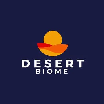Desert Sunset Logo design vector template Stock Illustration