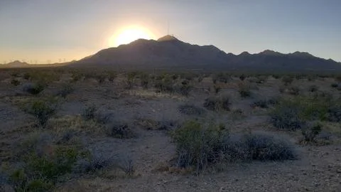 Desert Sunset Stock Photos