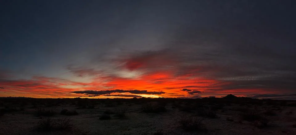 Desert Sunset Stock Photos