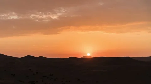 Desert Sunset Sky Timelapse Stock Footage 326701947