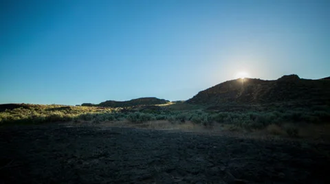 Desert Sunset Time Lapse Stock Footage 25683791