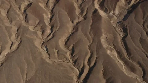 Desert surface Beside the Dead Sea - Aerial view Stock Footage 221721886