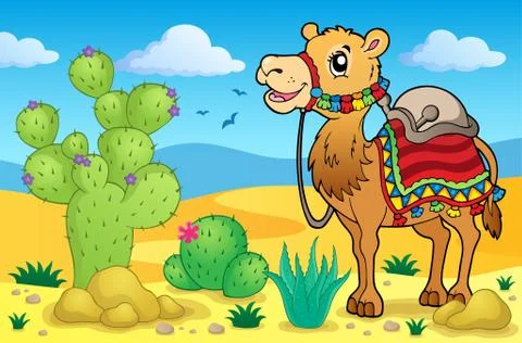 Desert theme image - illustration. Stock Illustration