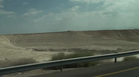 Desert through the window of bus Stock Footage 39715616