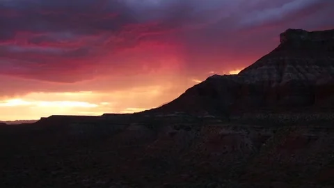 Desert Thunderstorm at Sunset Vídeo Stock 79519410