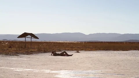 Desert tourist Video stock 77047299