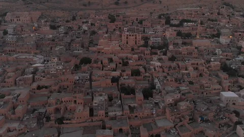 Desert Town Aerial Stock Footage