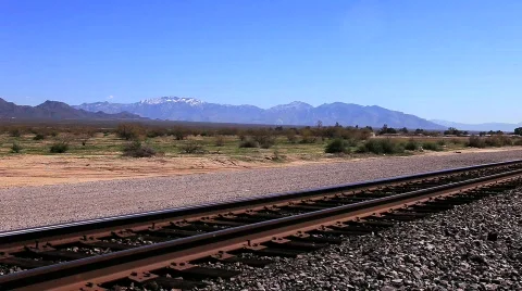 Desert train 1 Stock Footage 661560