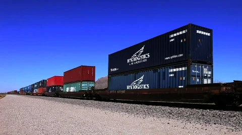 Desert train 3 Stock Footage 661554