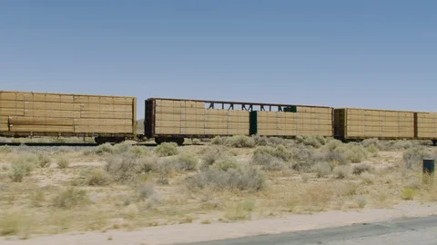 Desert Train 4K Stock Footage 127801003