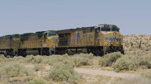 Desert Train 4K Stock Footage 127801289