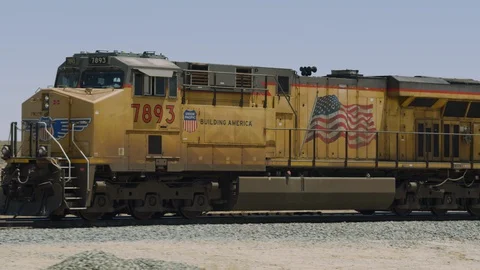 Desert Train 4K Stock Footage 127801317