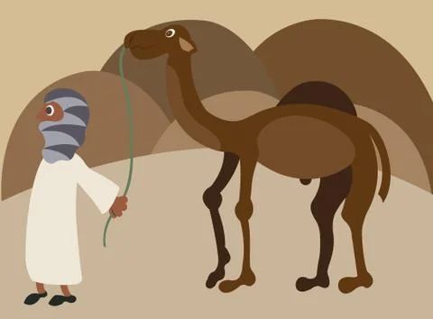 Desert traveller Stock Illustration