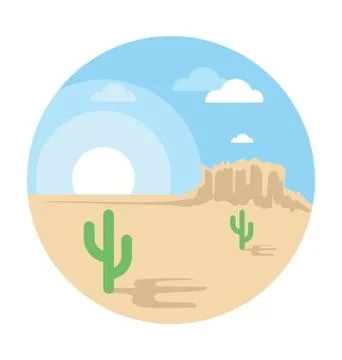 Desert Vector Icon Stock Illustration
