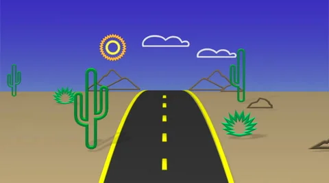 Desert Video Screen wiht alpha matte Stock Footage 46304366