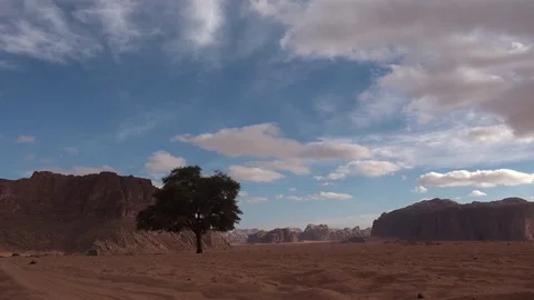 Desert of Wadi Rum 2 Stock Footage 83613497
