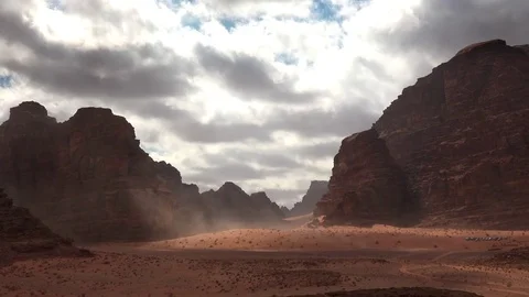 Desert of wadi rum Video stock 83612736