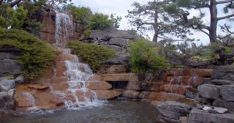 Desert Water fall wide angle footage 스톡 동영상 115112477