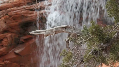 Desert Waterfall Video stock 4715911