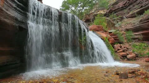Desert waterfall Stock Footage