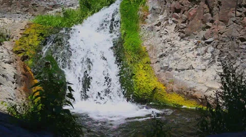 Desert Waterfall Stock Footage 25698109