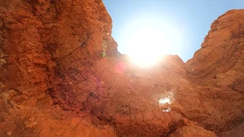 Desert Waterfall Slow Motion Stock Footage 155209617