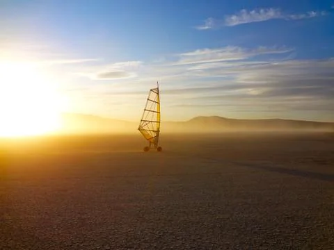 Desert wind surfer Foto stock