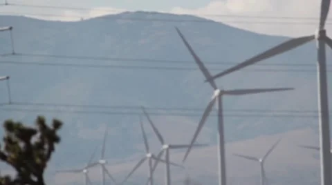Desert Wind Turbines 01 動画素材 49141627