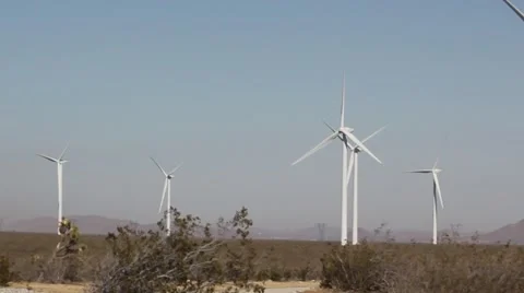 Desert Wind Turbines 02 動画素材 49141635
