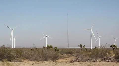 Desert Wind Turbines 07 動画素材 49339407