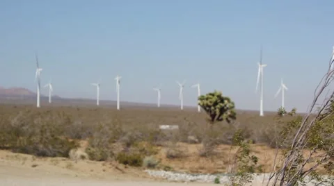 Desert Wind Turbines 08 動画素材 49359313