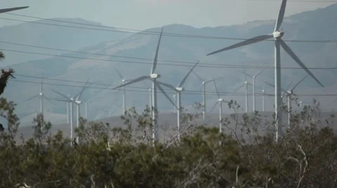 Desert Wind Turbines 11 動画素材 49472607