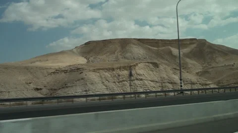 Desert from the window of bus Stock Footage 39715707