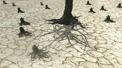 Desert,desertification,drught,dryness,erosion Video stock 16394671