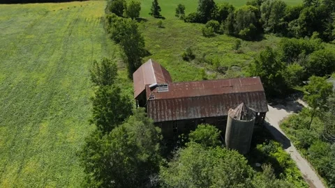 Deserted Barn Orbit Stock Footage 139899883