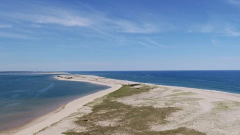 Deserted Beach Fly Over Stock Footage 90059166
