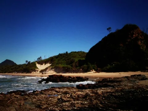 Deserted beach Stock Footage 487795
