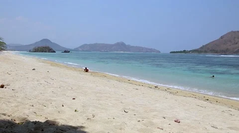 Deserted beach. Stock Footage 42989175