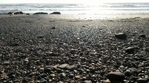 Deserted Beach Ocean Stock Footage 43242544